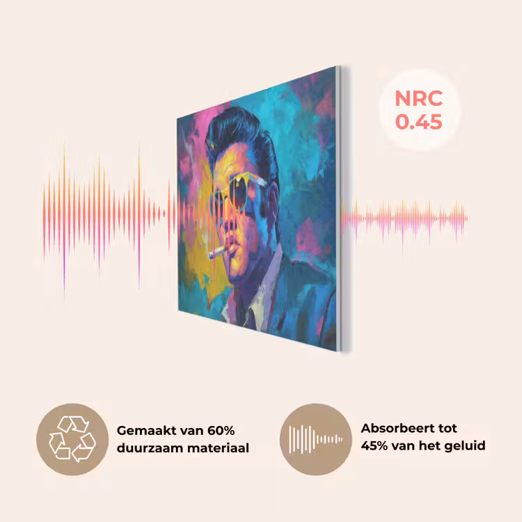 Portret - Sigaret - Kleurrijk - Bril PET vilt klein -USP_NL