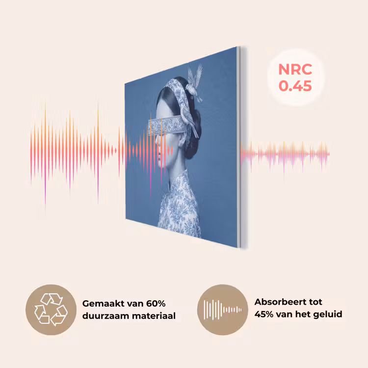 Portret - Klassiek - Wit - Blauw PET vilt klein -USP_NL