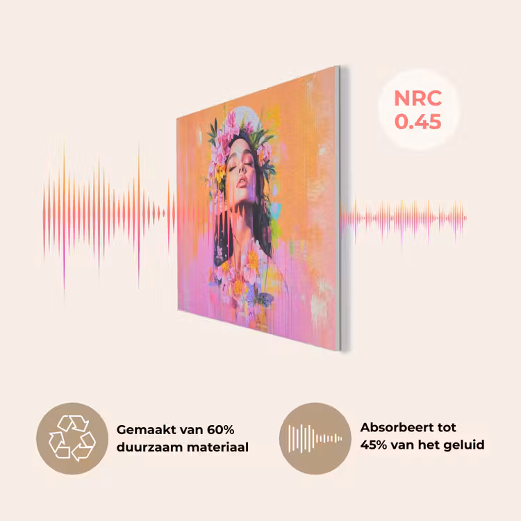 Portret - Bloemenkroon - Vrouw PET vilt klein -USP_NL