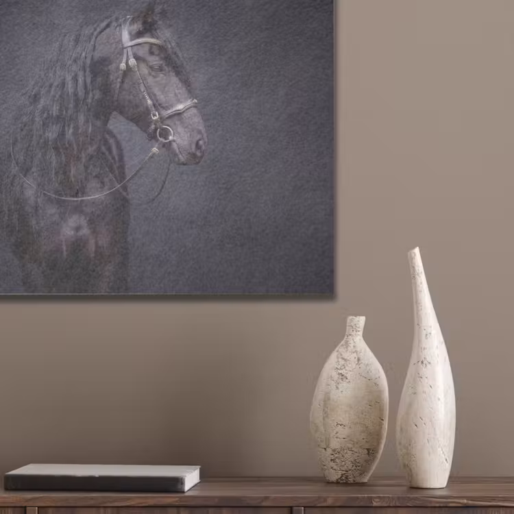 Portret - Paard - Donker PET vilt klein -sfeer6_closeup