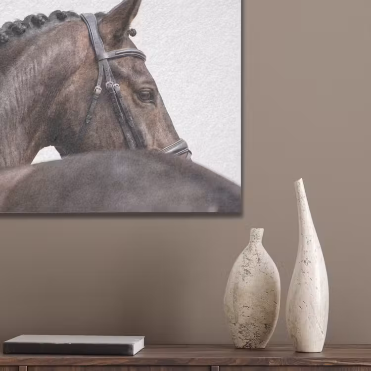 Portret - Paard - Elegant PET vilt klein -sfeer6_closeup