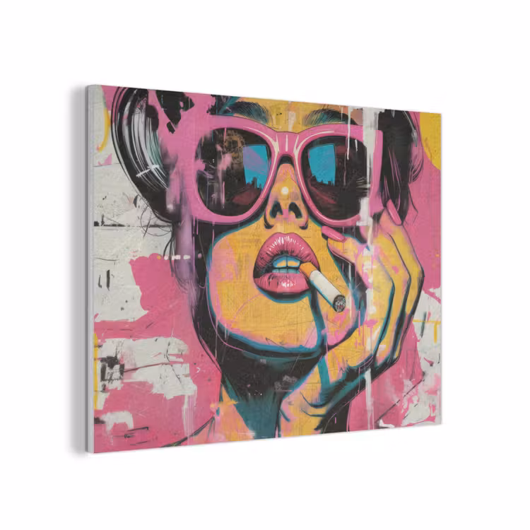 Portret - Vrouw - Abstract - Zonnebril PET vilt klein -3d