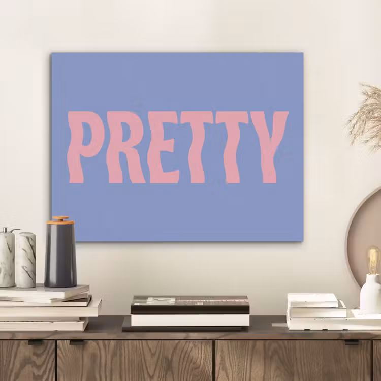 Pretty - Roze - Blauw - Golvend PET vilt klein -sfeer1