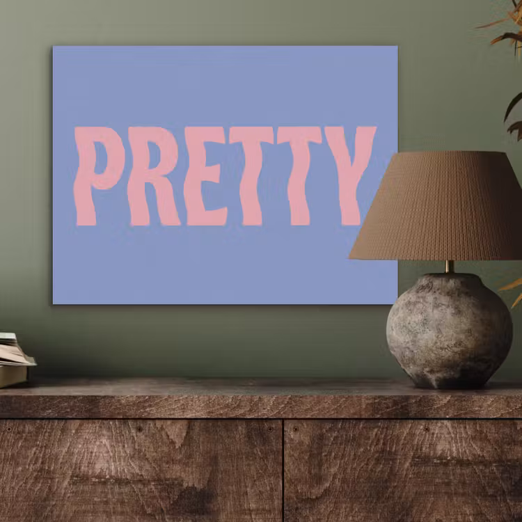 Pretty - Roze - Blauw - Golvend PET vilt klein -sfeer2