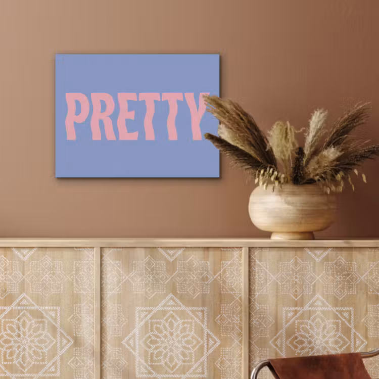 Pretty - Roze - Blauw - Golvend PET vilt klein -sfeer4