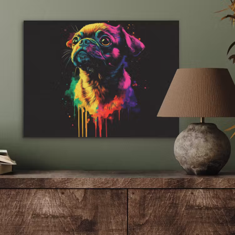 Puck - Hond - Verf - Kleuren PET vilt klein -sfeer2