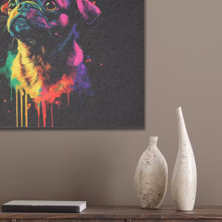 Puck - Hond - Verf - Kleuren PET vilt klein -sfeer6_closeup