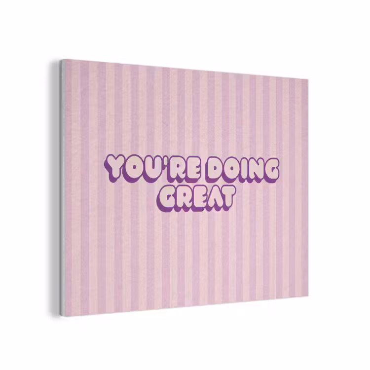 Paars - Strepen - You're doing great - Schaduw PET vilt klein -3d