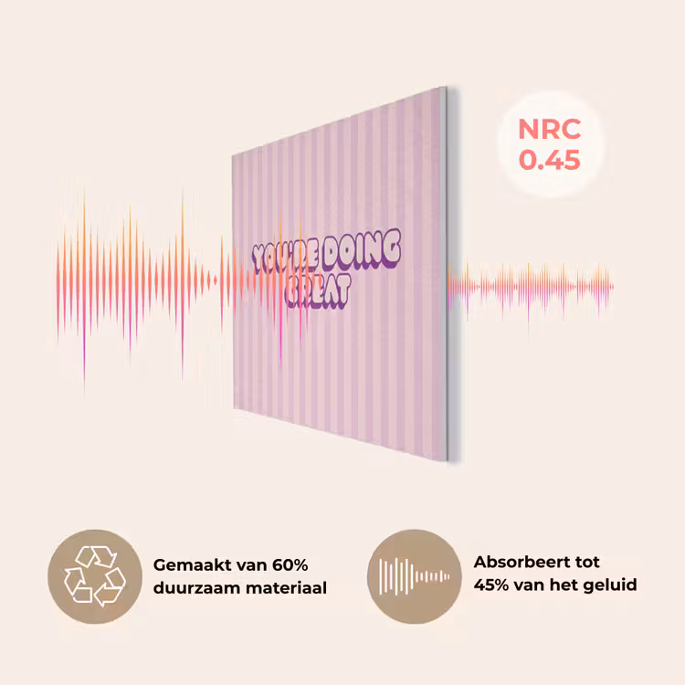 Paars - Strepen - You're doing great - Schaduw PET vilt klein -USP_NL