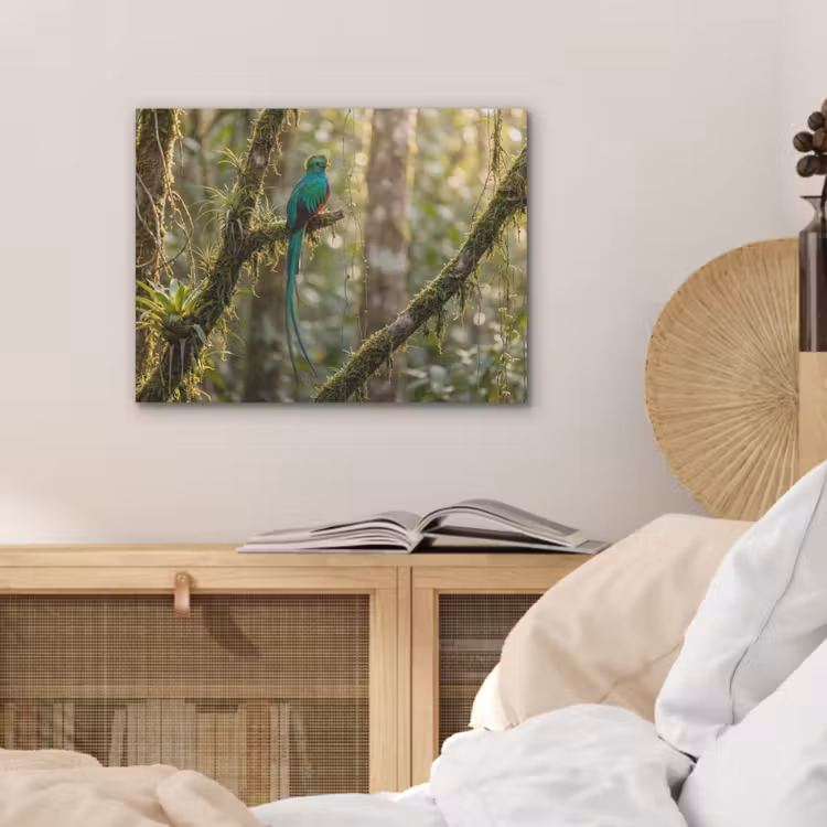 Quetzal - Jungle - Natuur - Groen PET vilt klein -sfeer3