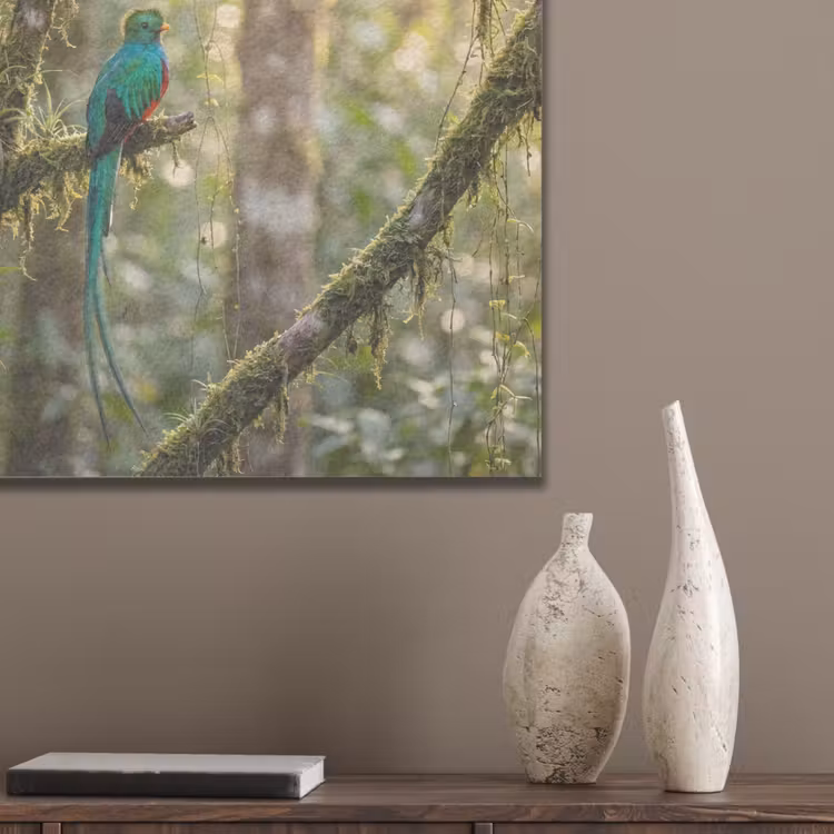Quetzal - Jungle - Natuur - Groen PET vilt klein -sfeer6_closeup