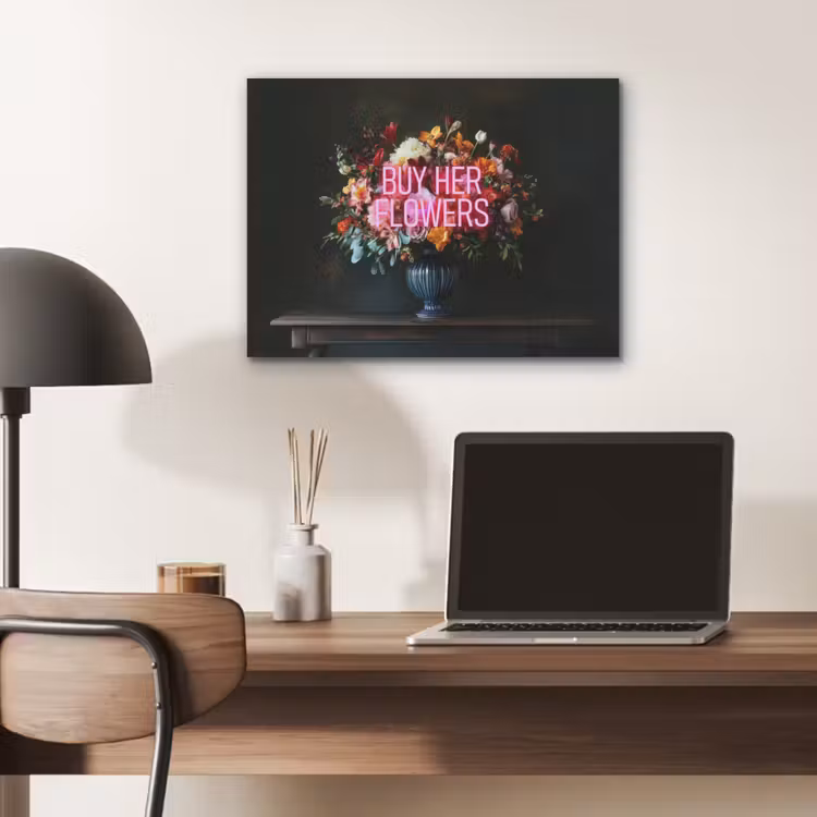 Quote - Bloemen - Vaas - Neon PET vilt klein -sfeer5