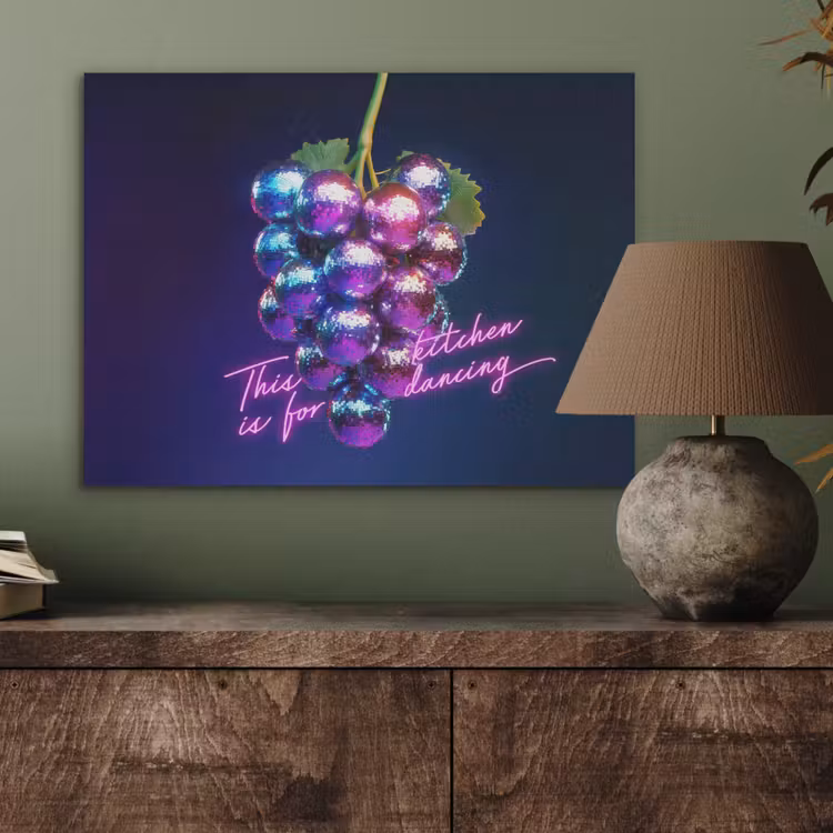 Quote - Neon - Disco - Druiven PET vilt klein -sfeer2