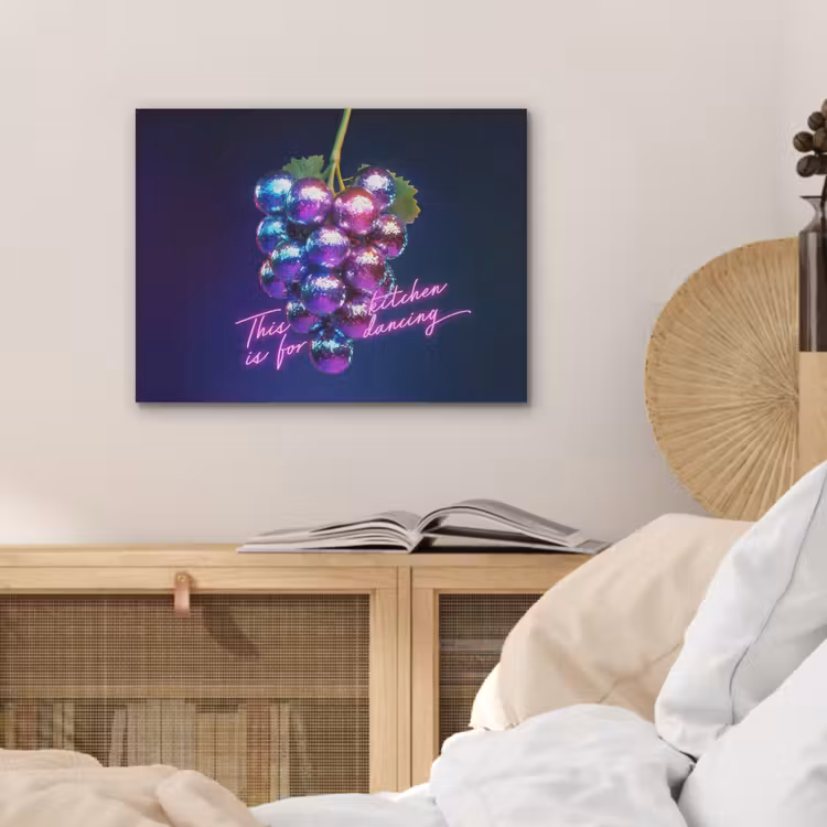 Quote - Neon - Disco - Druiven PET vilt klein -sfeer3