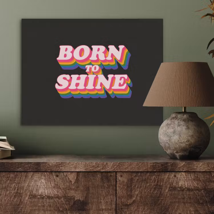 Quote - Regenboog - Roze - Zwart PET vilt klein -sfeer2
