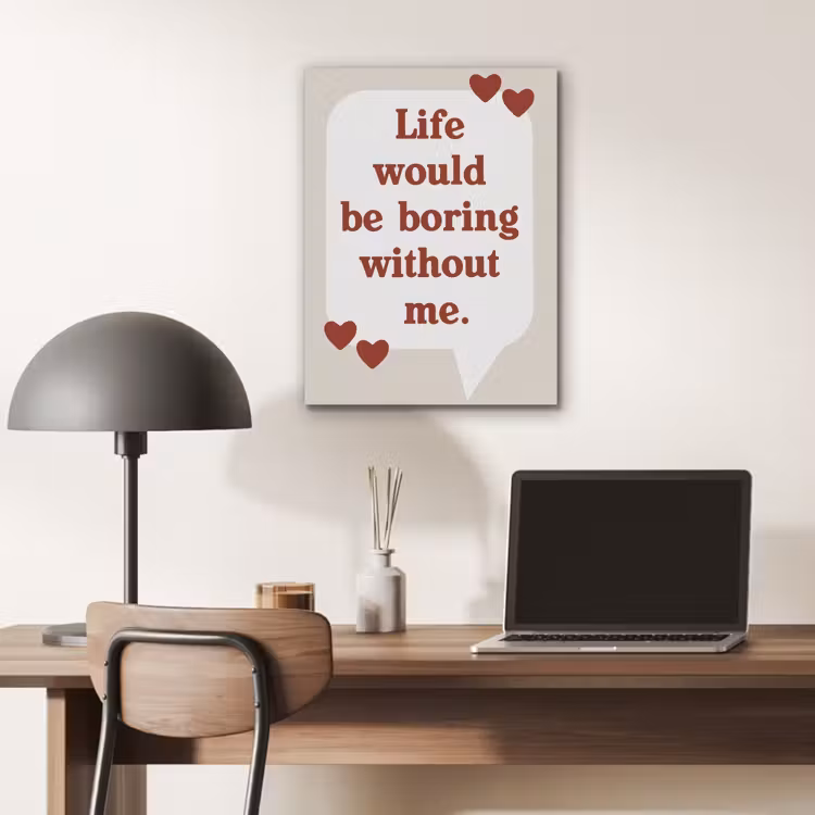 Quote - Tekstballon - Hartjes PET vilt klein -sfeer5