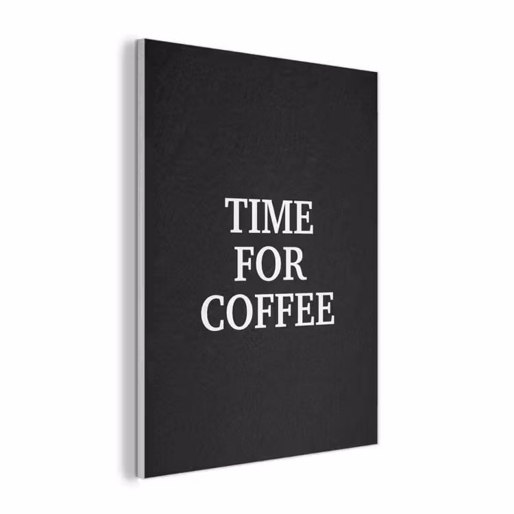 Quotes - Letters - Koffie - Zwart PET vilt klein -3d