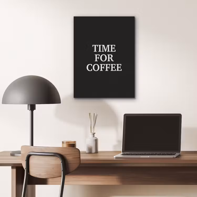 Quotes - Letters - Koffie - Zwart PET vilt klein -sfeer5