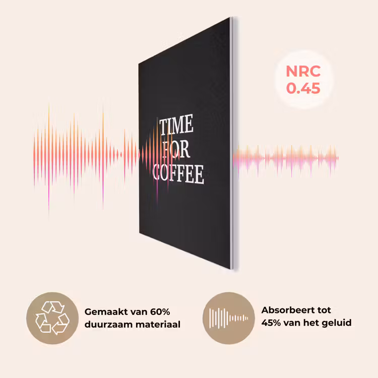 Quotes - Letters - Koffie - Zwart PET vilt klein -USP_NL
