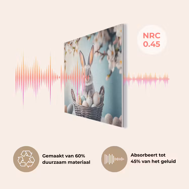Konijn - Eieren - Mand PET vilt klein -USP_NL