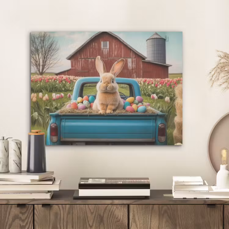 Konijn - Boerderij - Eieren PET vilt klein -sfeer1