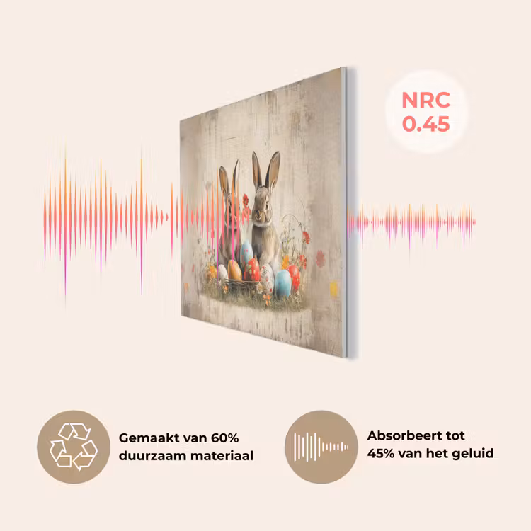 Konijnen - Bloemen - Eieren PET vilt klein -USP_NL