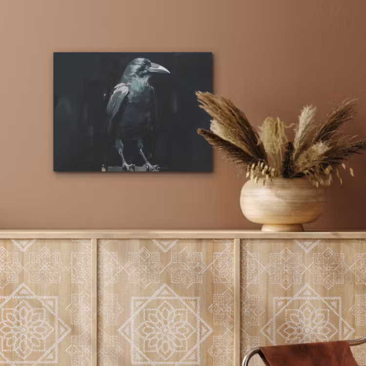 Raaf - Vogels - Zwart PET vilt klein -sfeer4