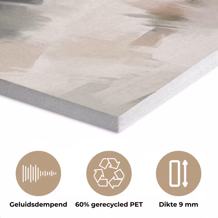 Edelhert - Gewei - Schildering - Rustiek PET vilt klein -closeup_NL