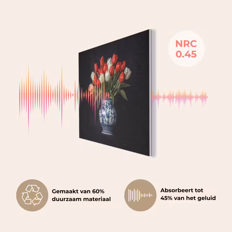 Rode - Bloemen - Tulpen - Vaas PET vilt klein -USP_NL