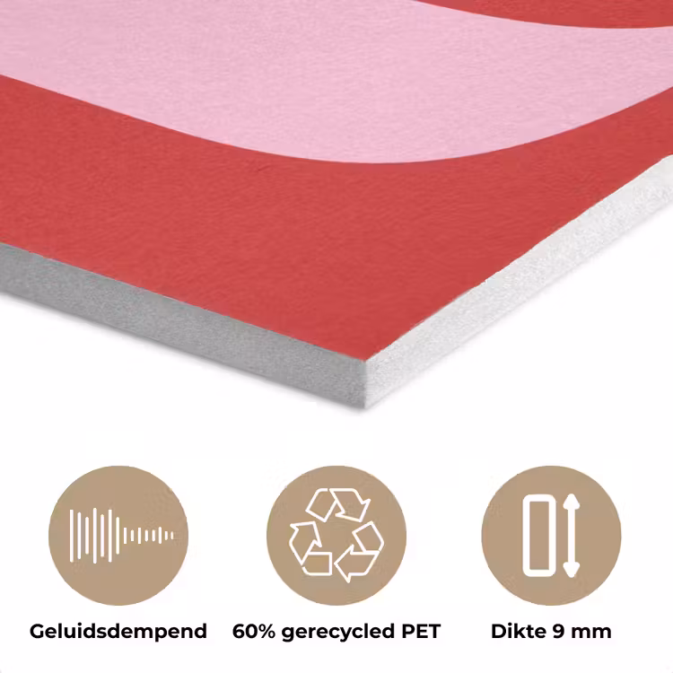 Rood - Love - Valentijn - Roze PET vilt klein -closeup_NL