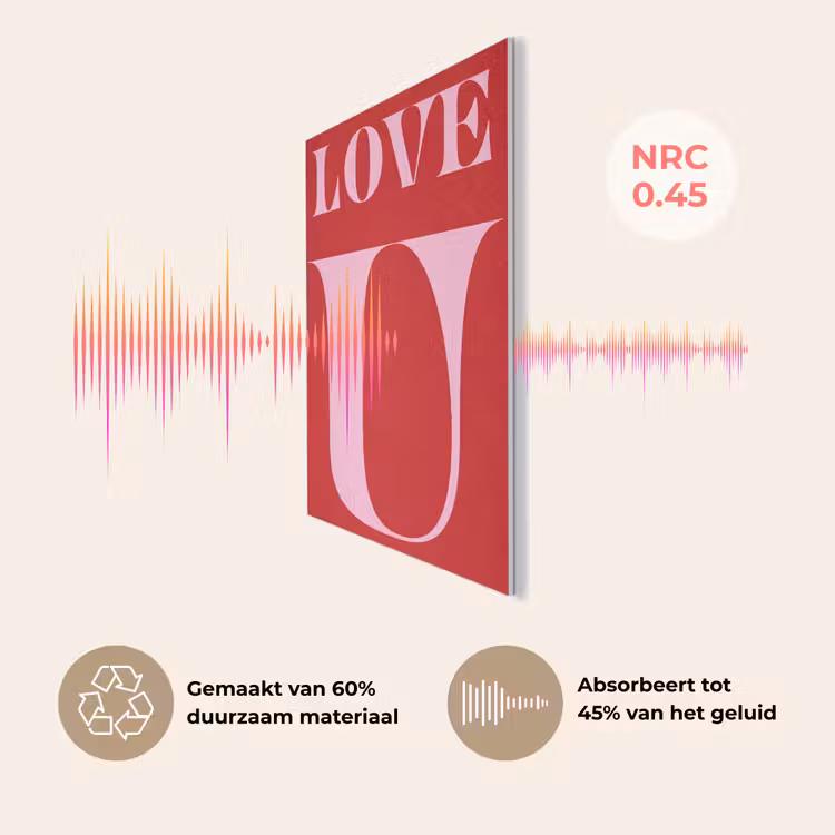 Rood - Love - Valentijn - Roze PET vilt klein -USP_NL