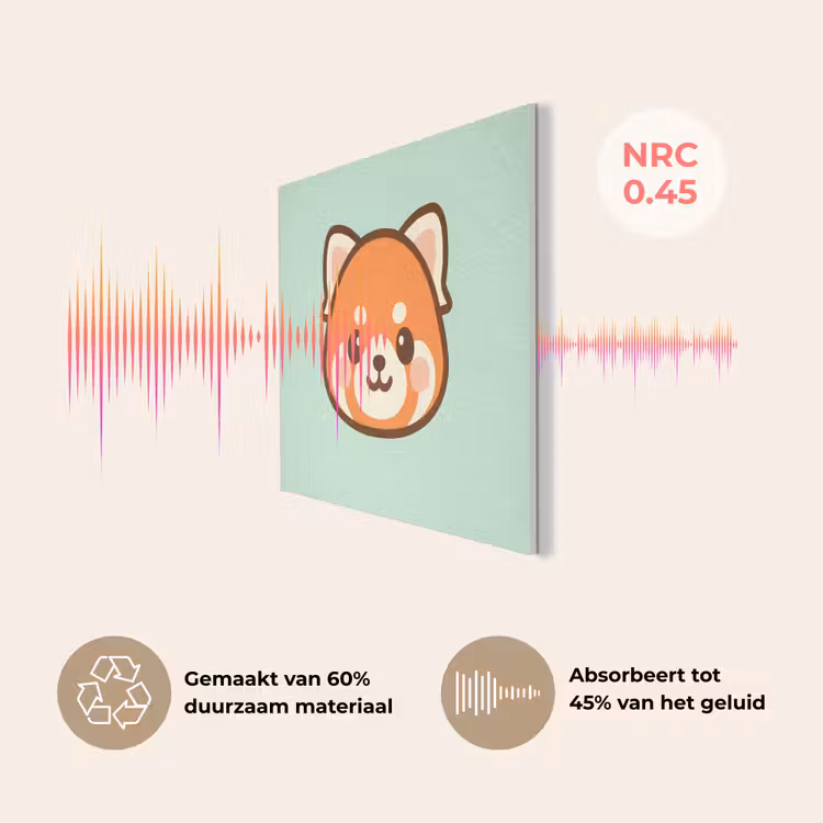 Rode panda - Groen - Cartoon PET vilt klein -USP_NL