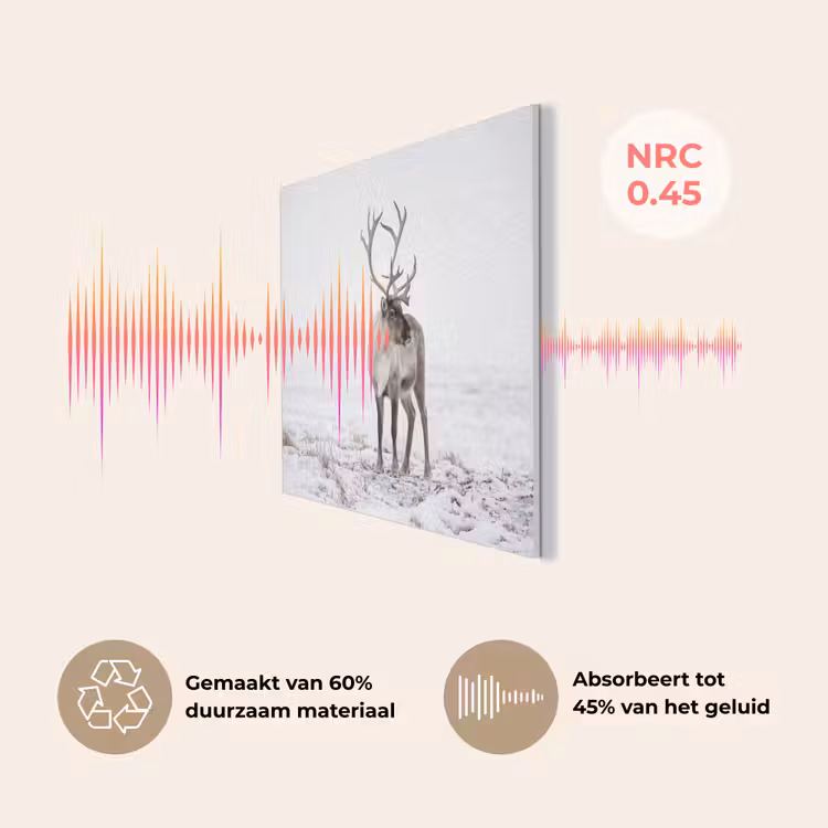 Rendier - Gewei - Sneeuw - Winter PET vilt klein -USP_NL