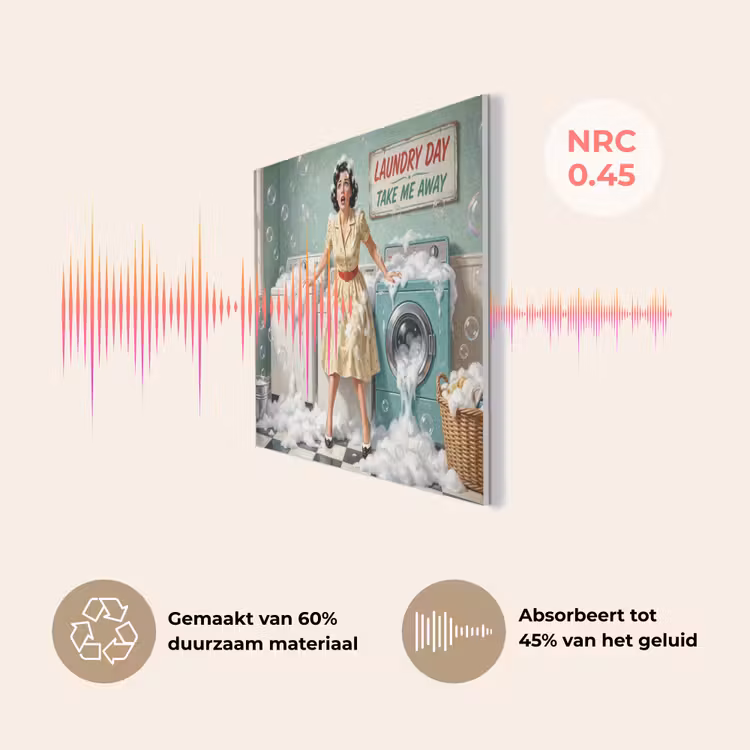 Retro - Blauw - Vrouw PET vilt klein -USP_NL