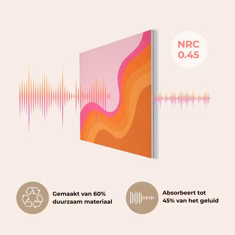 Retro - Waves - Kleurrijk PET vilt klein -USP_NL