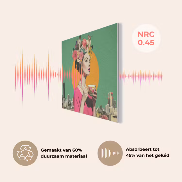 Retro - Vrouw - Stad - Zon PET vilt klein -USP_NL