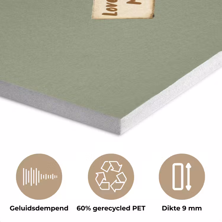 Lint - Boeket - Groen - Quote PET vilt klein -closeup_NL