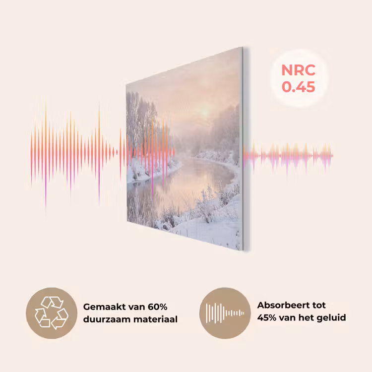 Rivier - Winter - Landschap - Sneeuw - Zonsopgang PET vilt klein -USP_NL