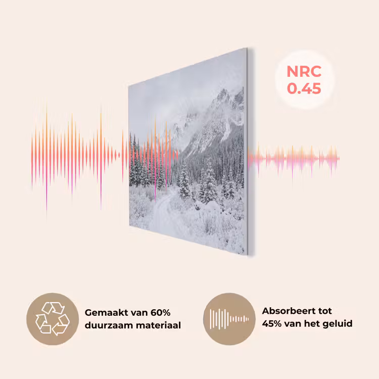Weg - Bergen - Sneeuw - Naaldbos - Avontuurlijk PET vilt klein -USP_NL