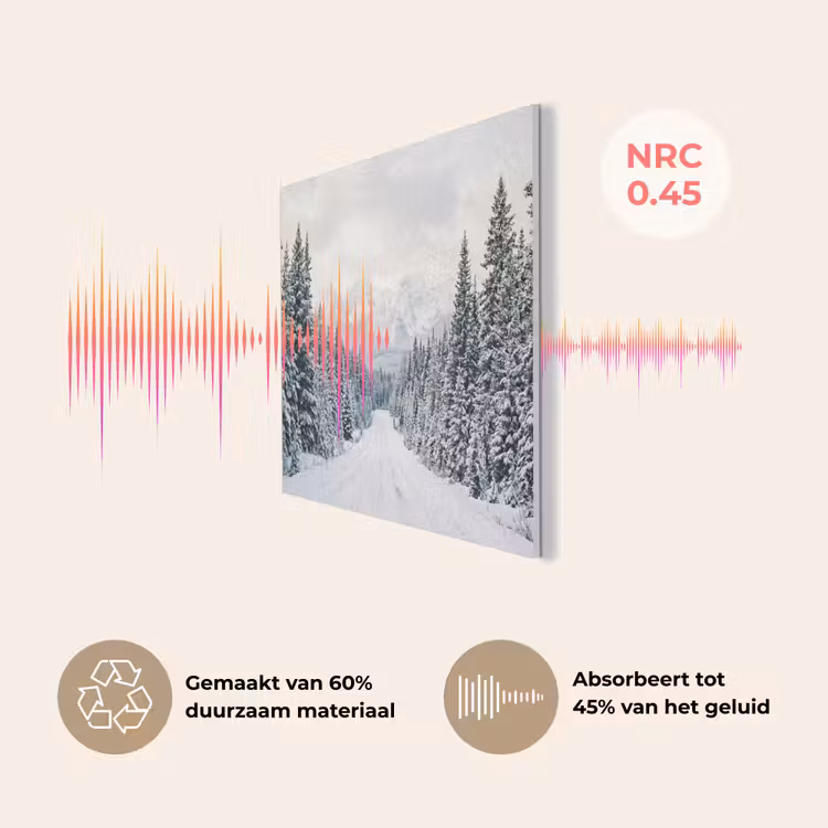 Weg - Sneeuw - Naaldbos - Winter - Avontuurlijk PET vilt klein -USP_NL