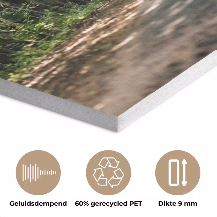 Weg - Bomen - Natuur - Groen PET vilt klein -closeup_NL