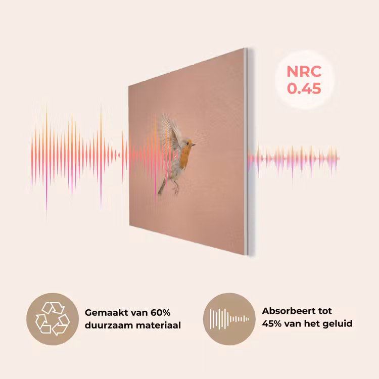 Roodborst - Natuur - Roze PET vilt klein -USP_NL
