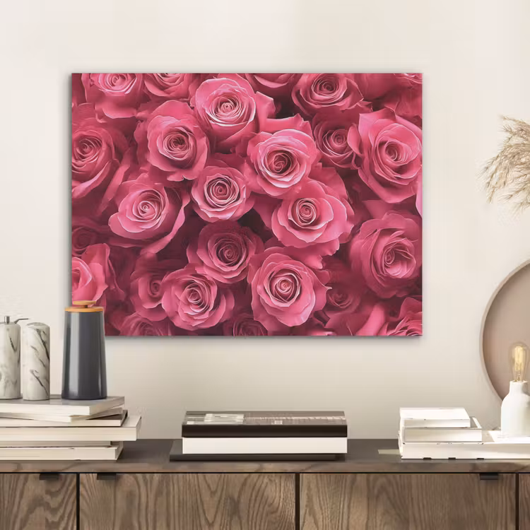 Rozen - Pink - Bloem PET vilt klein -sfeer1
