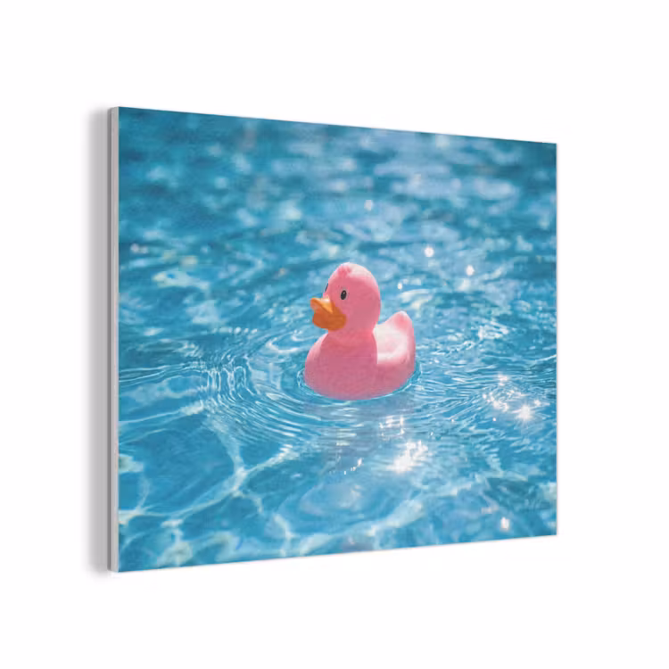 Badeend - Dobberend - Roze PET vilt klein -3d