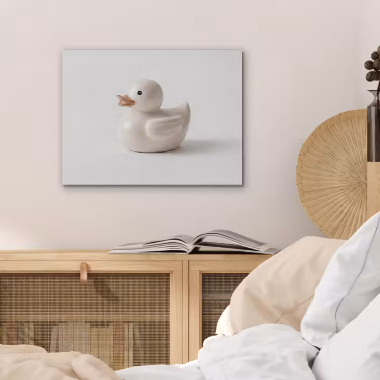 Badeend - Minimalistisch - Wit PET vilt klein -sfeer3