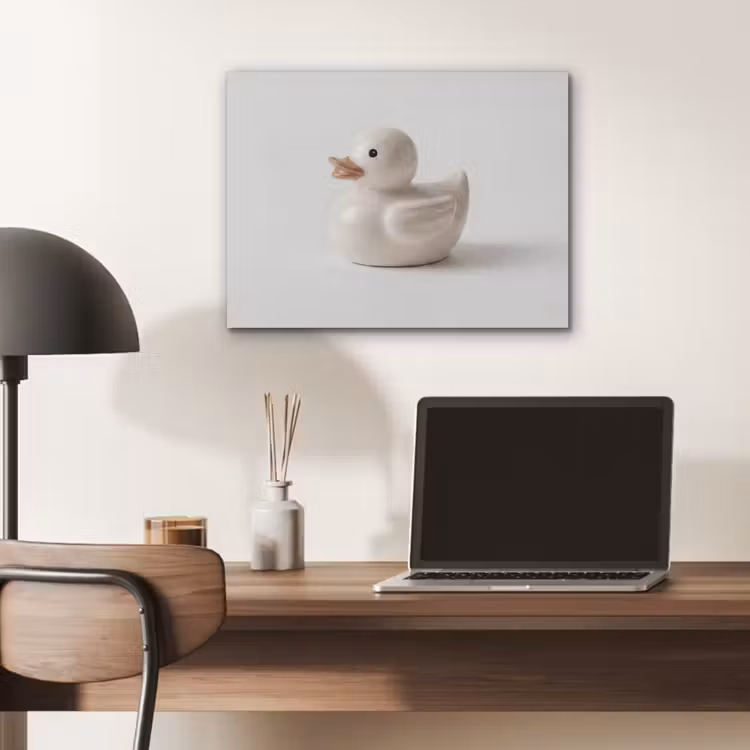 Badeend - Minimalistisch - Wit PET vilt klein -sfeer5