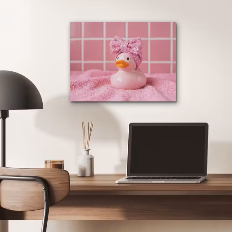 Badeend -Strik - Roze PET vilt klein -sfeer5