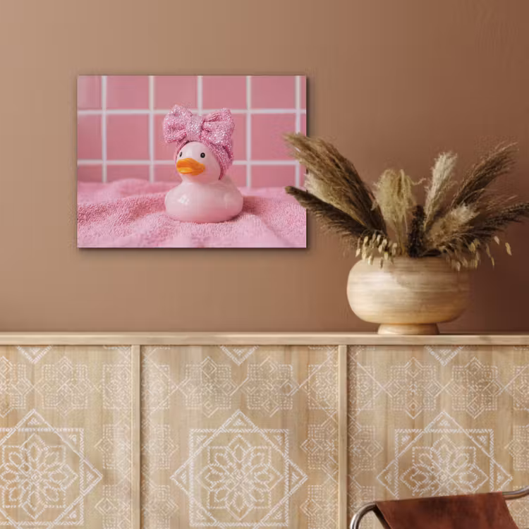 Badeend -Strik - Roze PET vilt klein -sfeer4