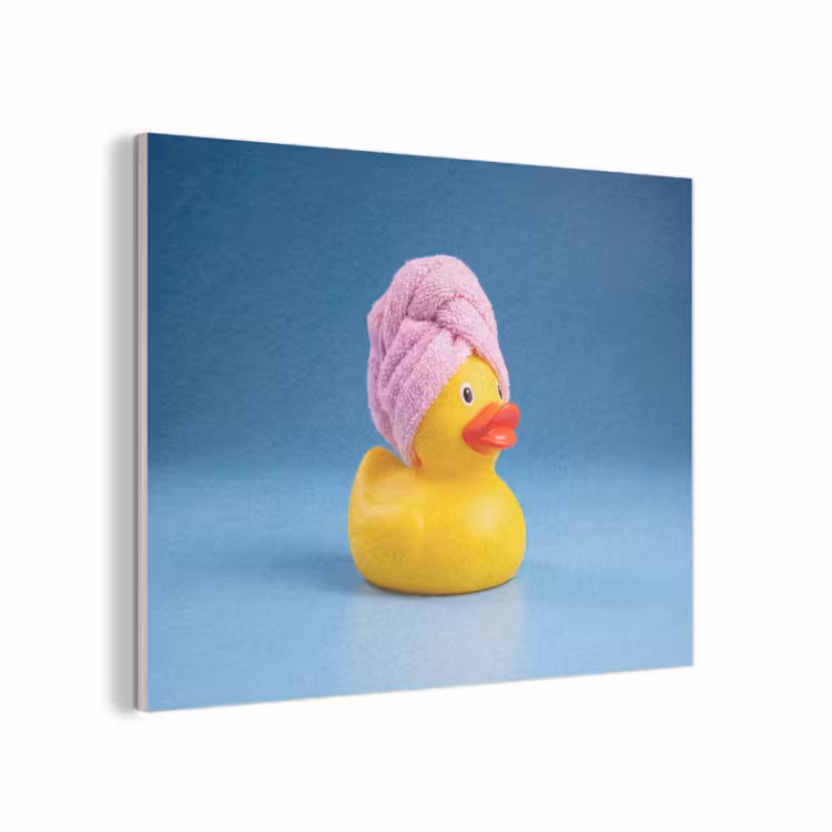 Badeend - Handdoek - Blauw PET vilt klein -3d
