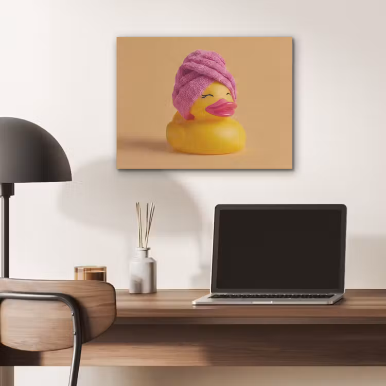 Badeend - Handdoek - Kleurrijk PET vilt klein -sfeer5